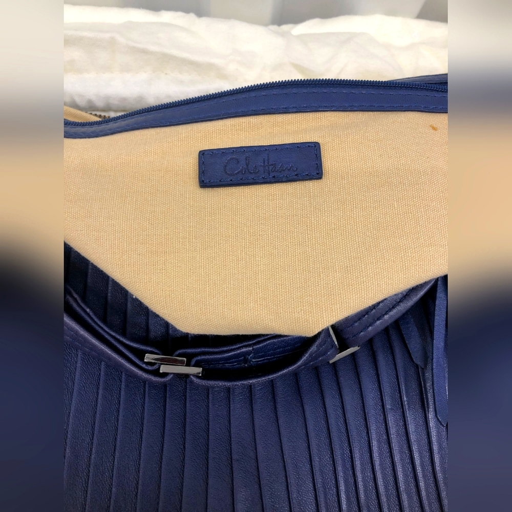 Cole Haan Amalfe Pleaded Leather Hobo Bag - Picture 3 of 3